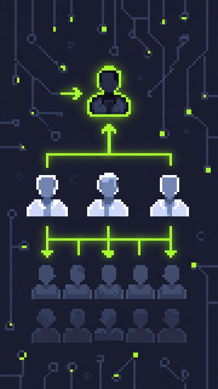 Pixel art org chart transformation